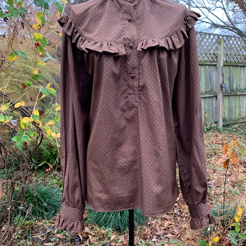 Vintage Chaus Boho Prairie Cottagecore Top Shirt - Picture 4 of 15